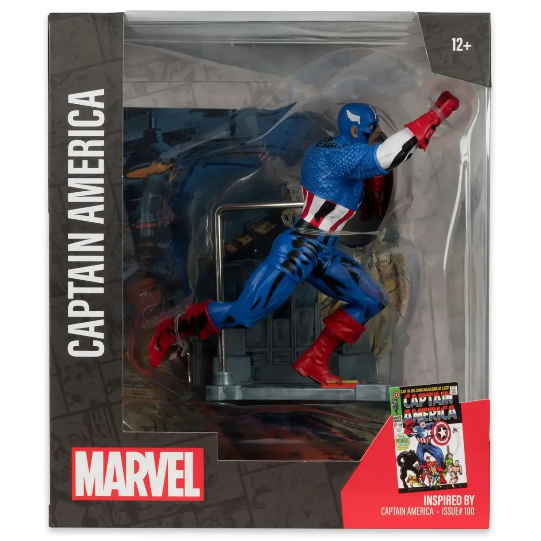 Фигурка Marvel Марвел Капитан Америка 1:10 Серия Обложки Комиксов (Captain America #100) 12см 147773