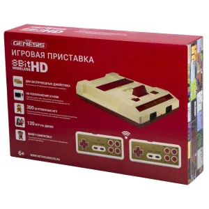Retro Genesis 8 Bit HD Wireless + 300 игр (HDMI кабель, 2 беспроводных джойстика)