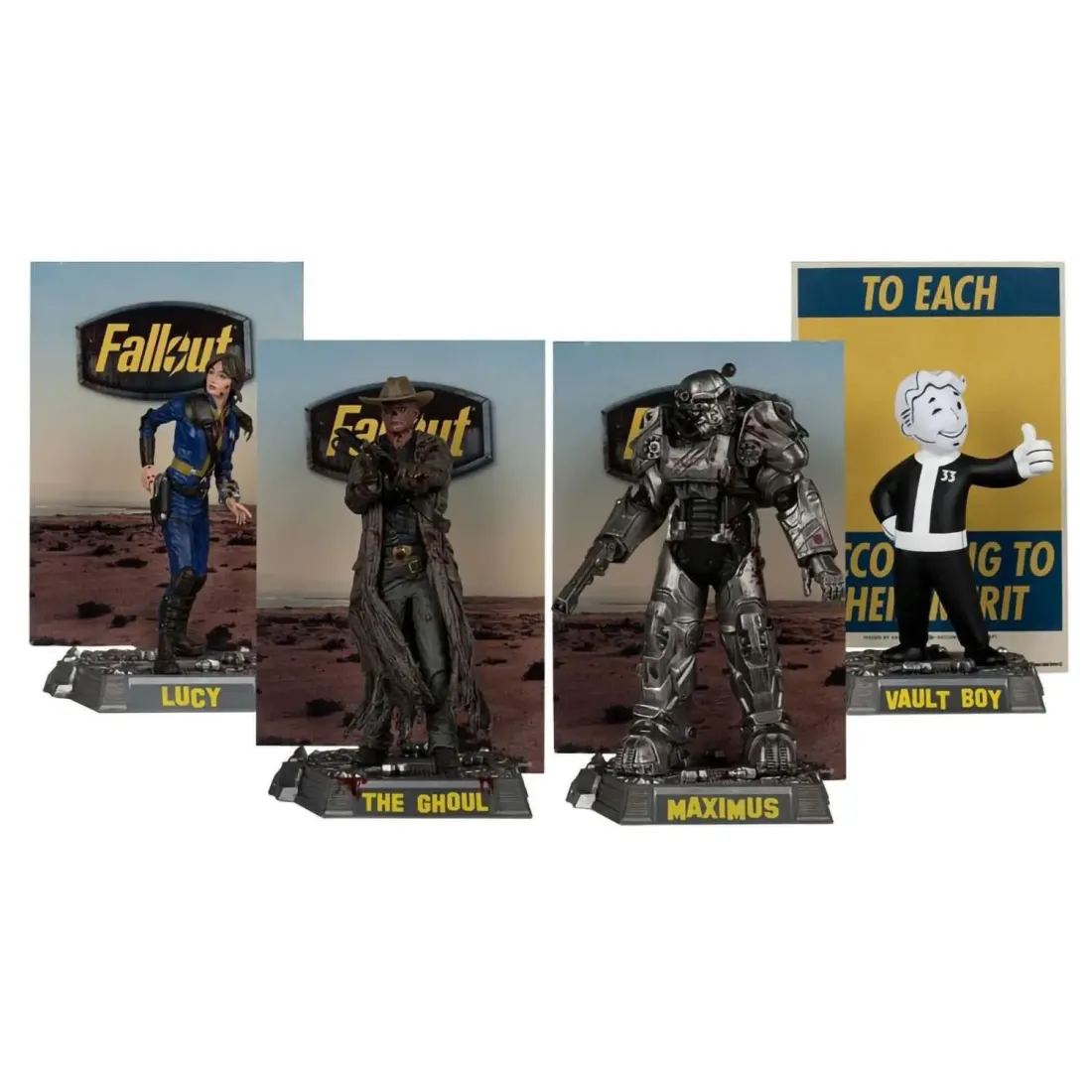 Набор фигурок Fallout Lucy Maximus The Ghoul And Vault Boy 4PK 15см 140972