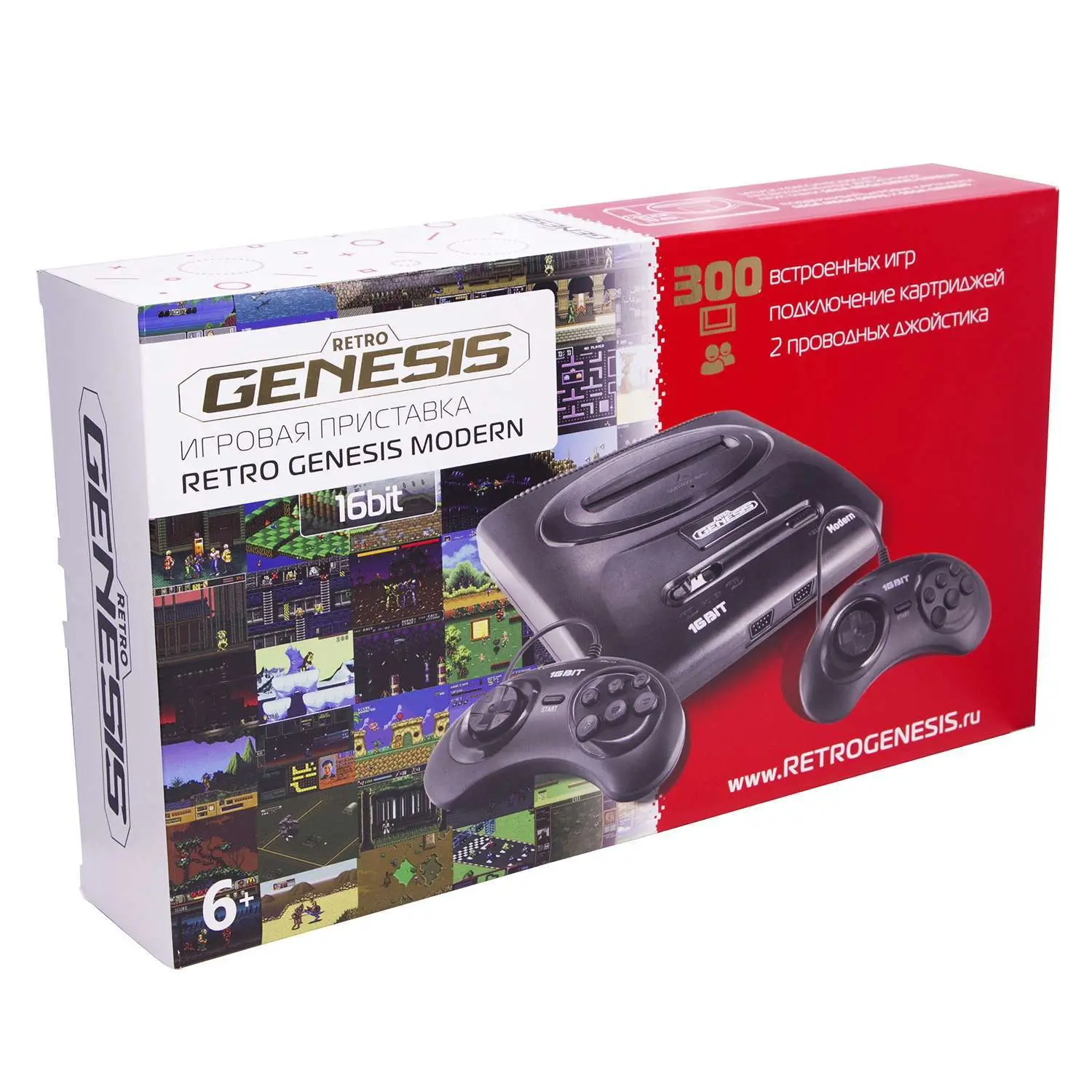 SEGA Retro Genesis Modern + 300 игр + 2 джойстика