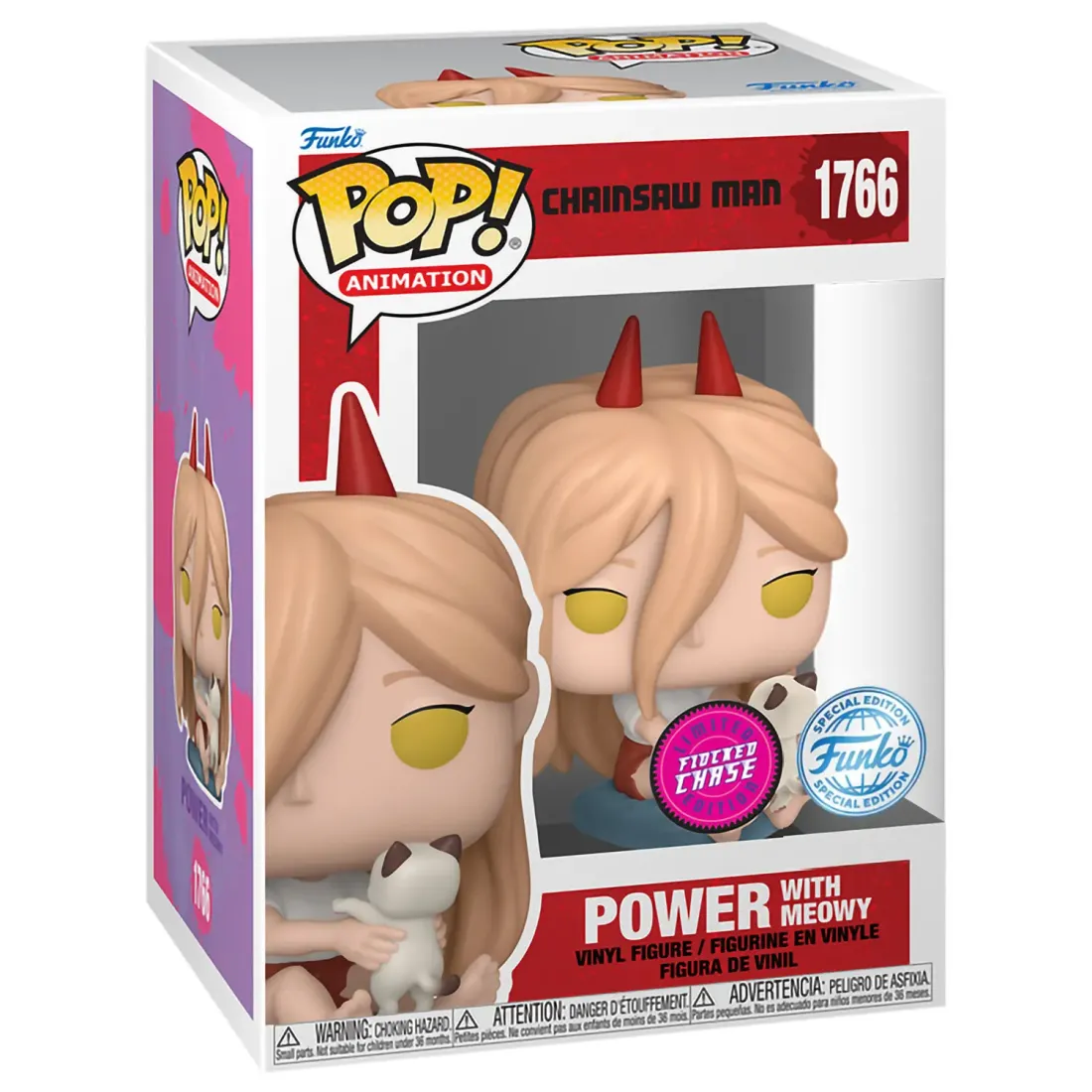 Фигурка Funko POP! Animation Chainsaw Man Power Meowy w/(FL) Сhase (Exc) (1766) 84413