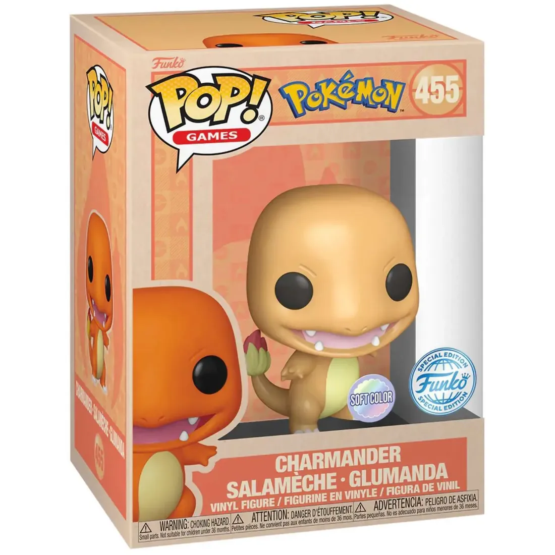 Фигурка Funko POP! Games Pokemon Charmander (Soft Color) (Exc) (455) 86066