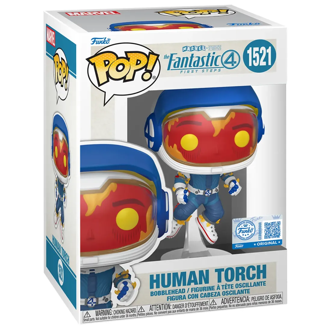 Фигурка Funko POP! Bobble Marvel Fantastic Four FF Human Torch (Exc) (1521) 85358
