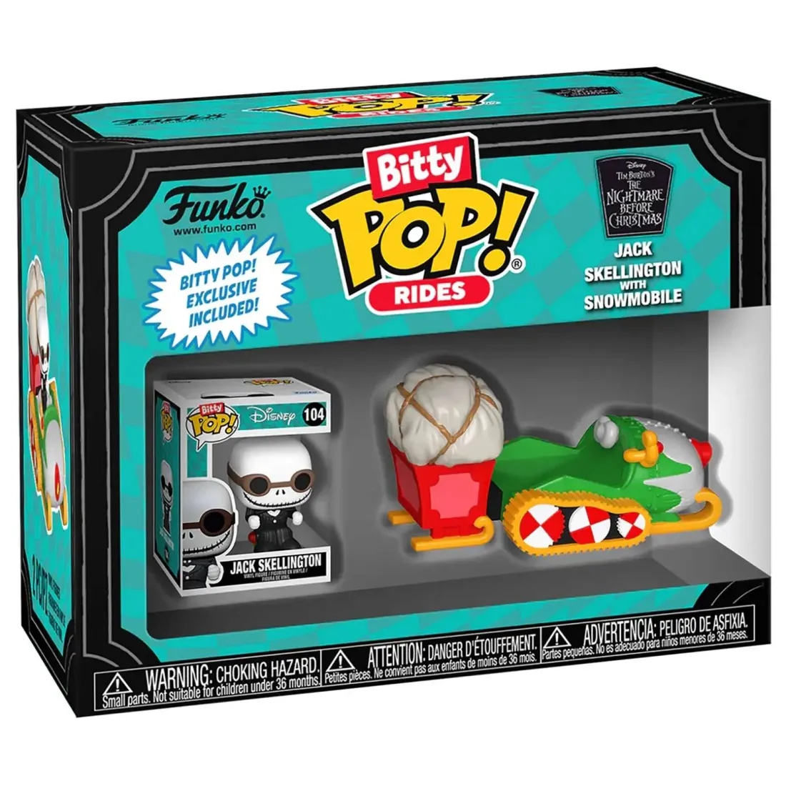 Фигурка Funko Bitty POP! Rides TNBC Jack Skellington w/Snowmobile 83624