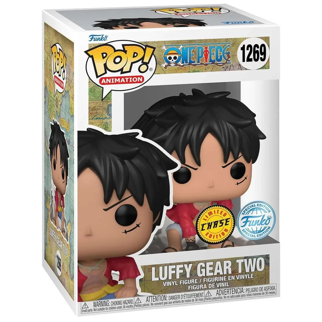 Фигурка Funko POP! Animation One Piece Luffy Gear Two w/Chase (Exc) (1269) 62646