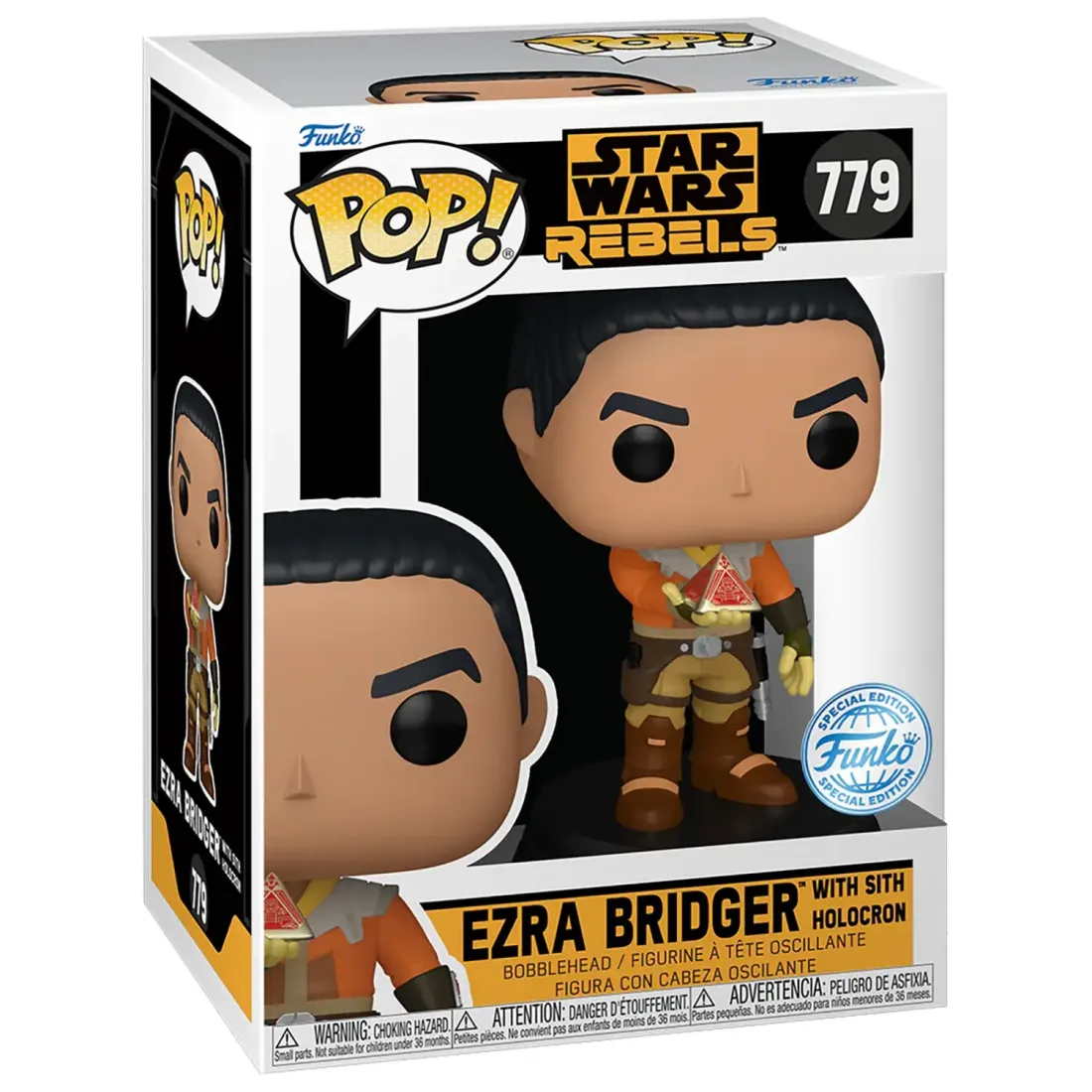 Фигурка Funko POP! Bobble Star Wars Rebels Ezra Bridger w/Sith Holocron (Exc) (779) 85341