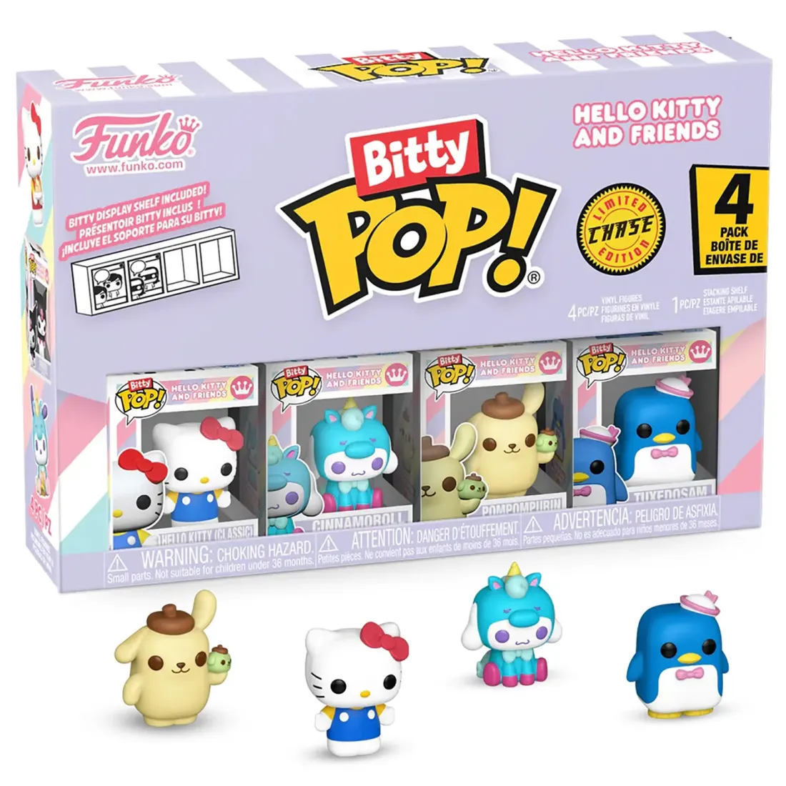 Фигурка Funko Bitty POP! Hello Kitty And Friends HK+Cinnamoroll+Pompompurin+Chase (1 of 4) 4PK 85713