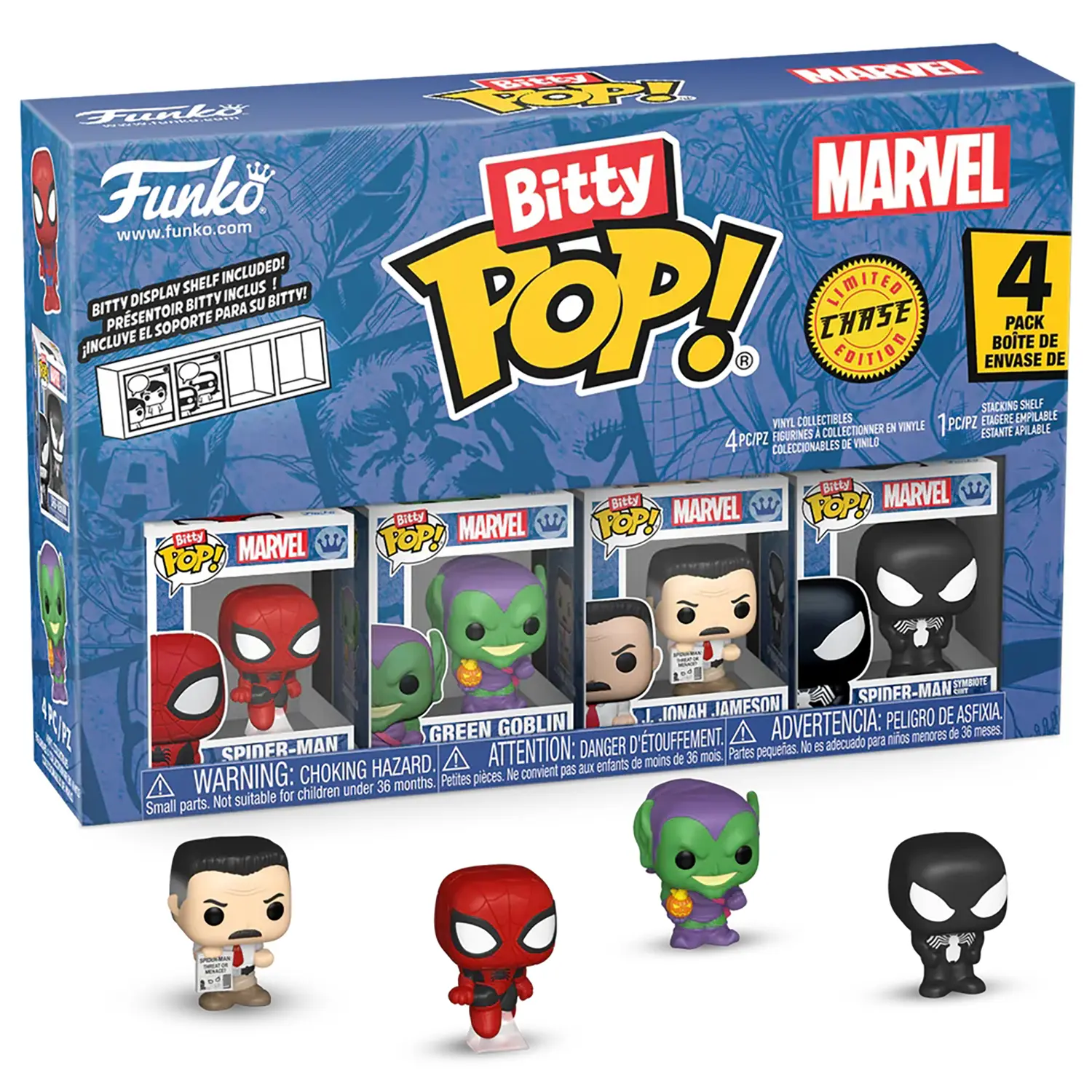 Фигурка Funko Bitty POP! Marvel Spider-Man Spider-Man+Green Goblin+J Jonah J+Chase(1 of 4) 4PK 85701