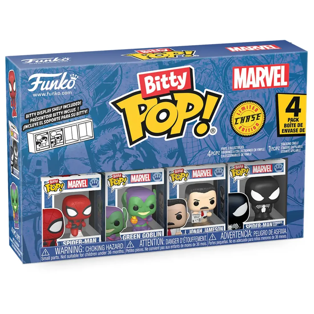 Фигурка Funko Bitty POP! Marvel Spider-Man Spider-Man+Green Goblin+J Jonah J+Chase(1 of 4) 4PK 85701