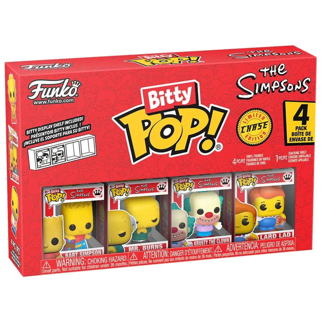 Фигурка Funko Bitty POP! Simpsons Bart+Mr. Burns+Krusty+Сhase (1 of 4) 4PK 85707