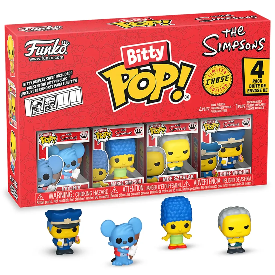 Фигурка Funko Bitty POP! Simpsons Itchy+Marge+Moe Szyslak+Сhase (1 of 4) 4PK 85708