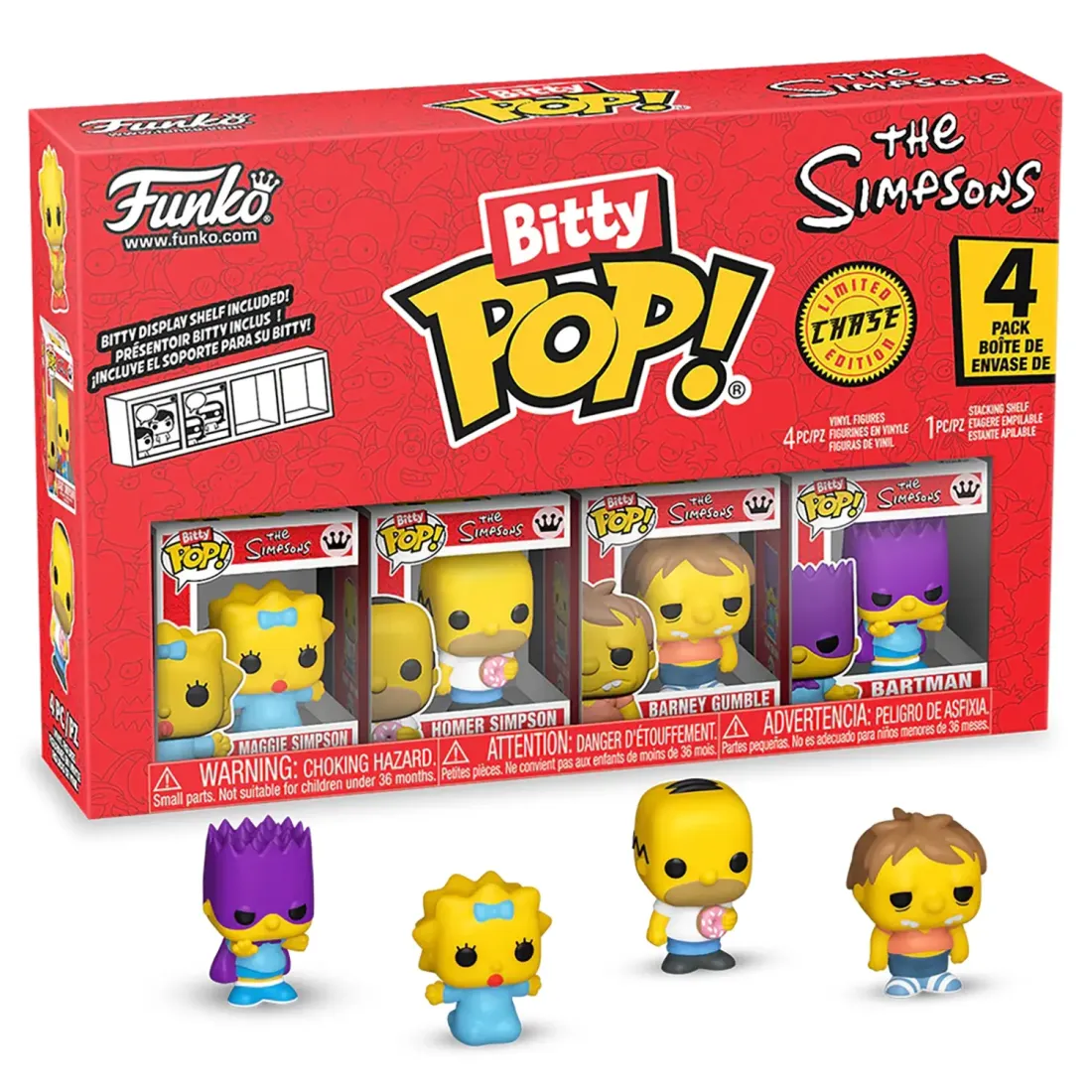 Фигурка Funko Bitty POP! Simpsons Maggie+Homer+Barney+Сhase (1 of 4) 4PK 85709