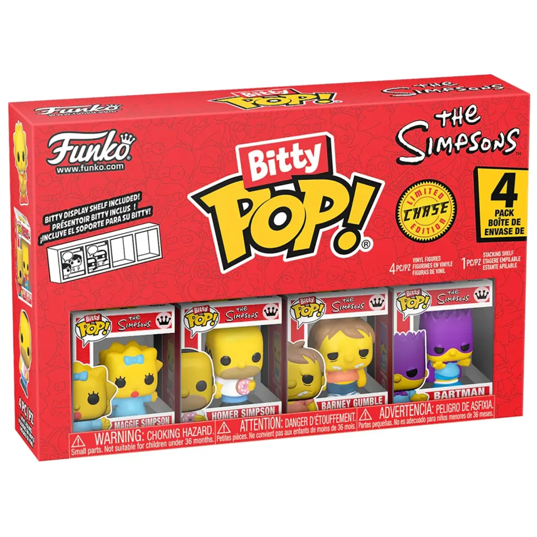 Фигурка Funko Bitty POP! Simpsons Maggie+Homer+Barney+Сhase (1 of 4) 4PK 85709