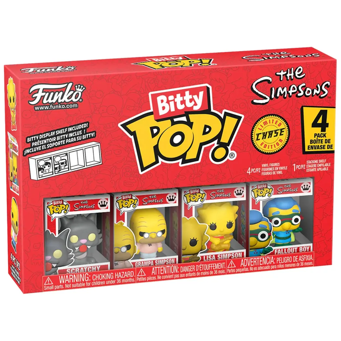 Фигурка Funko Bitty POP! Simpsons Scratchy+Grampa+Lisa+Сhase (1 of 4) 4PK 85710