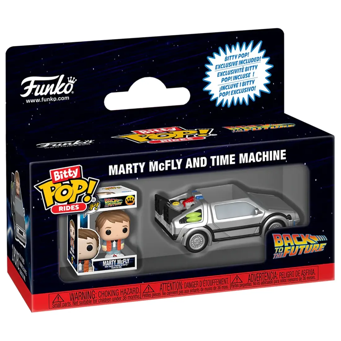 Фигурка Funko Bitty POP! Rides BTTF Marty McFly and Time Machine 85521