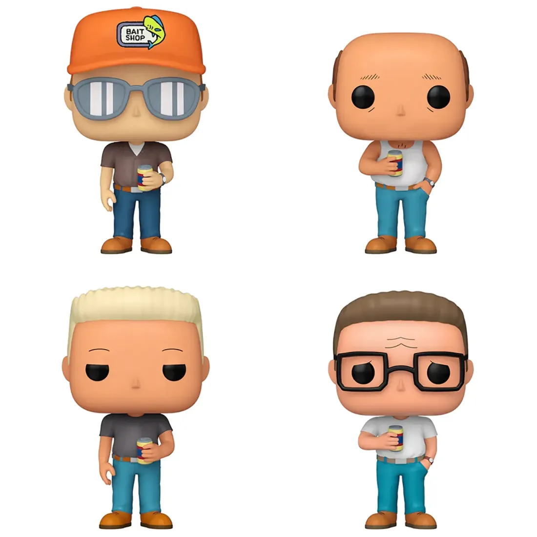 Фигурка Funko POP! TV King of the Hill Dale Gribble/Hank Hill/Bill Dauterive/Boomhauer(Exc)4PK 87253