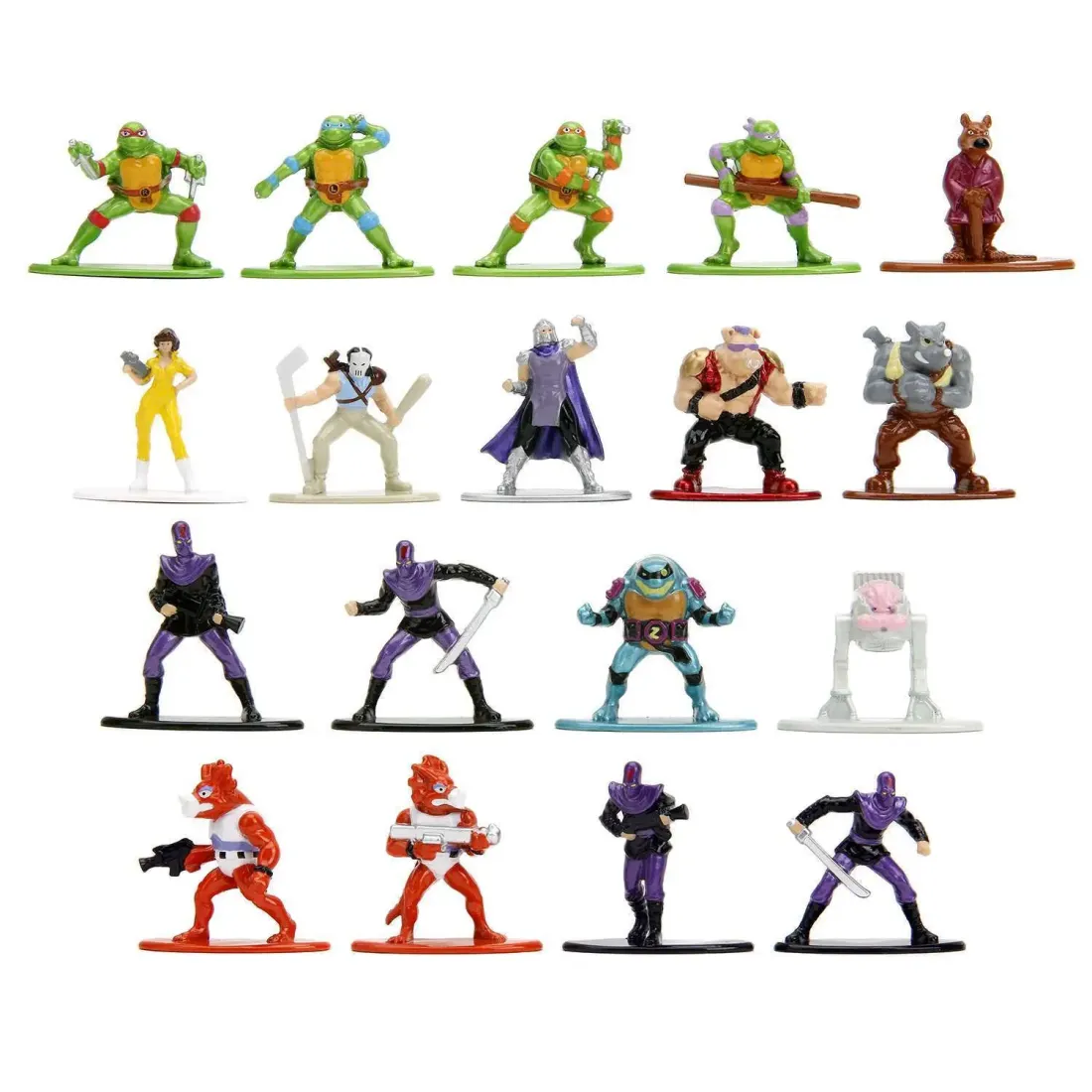 Набор фигурок Nano Черепашки-ниндзя wave 1 4см (18 шт) 34460