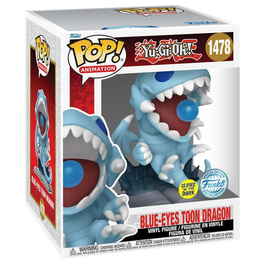 Фигурка Funko POP! Animation Yu-Gi-Oh! Blue-Eyes Toon Dragon Attack 6" (GW) (Exc) (1478) 74713