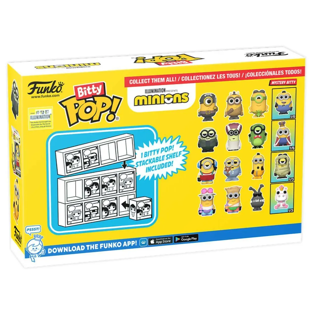 Фигурка Funko Bitty POP! Minions Eye,Matie+Cro-Minion+Au Naturel+Mystery (1 of 4) 4PK 73035