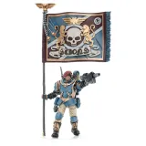 Фигурка Warhammer 40K Astra Militarum Tempestus Scions Command Squad 55th Kappic Eagles Banner Beare