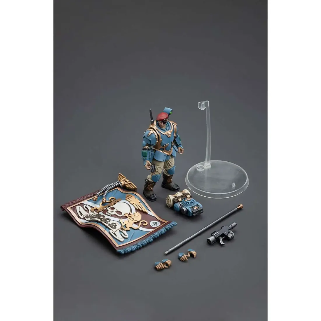 Фигурка Warhammer 40K Astra Militarum Tempestus Scions Command Squad 55th Kappic Eagles Banner Beare