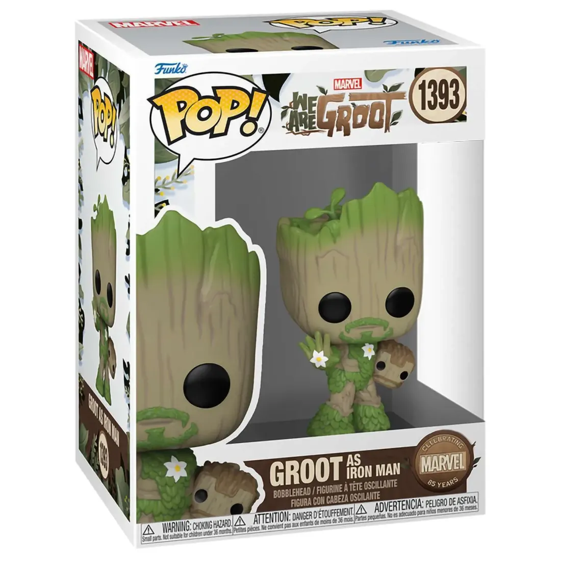 Фигурка Funko POP! Bobble Marvel We Are Groot Groot as Iron Man (1393) 79516
