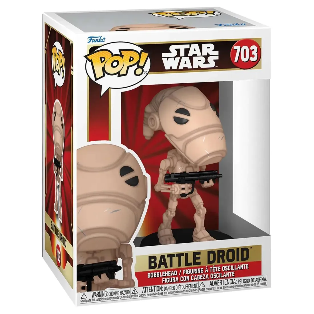 Фигурка Funko POP! Bobble Star Wars Ep 1 TPM 25th Battle Droid (703) 76016