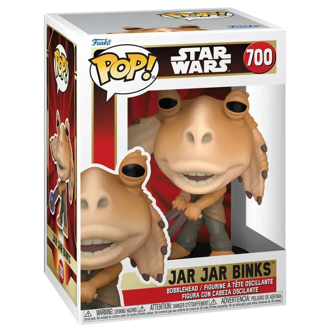 Фигурка Funko POP! Bobble Star Wars Ep 1 TPM 25th Jar Jar Binks w/ Booma Bal (700) 76017