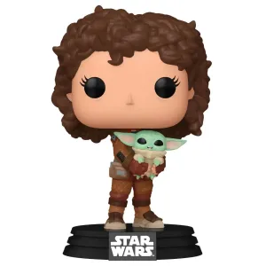 Фигурка Funko POP! башкотряс Mandalorian Peli Motto w/Grogu