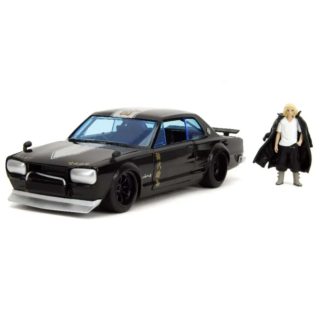 Машинка с фигуркой Hollywood Rides Tokyo Revengers 1:24 1971 Nissan Skyline GTR W/Mikey 801310346983