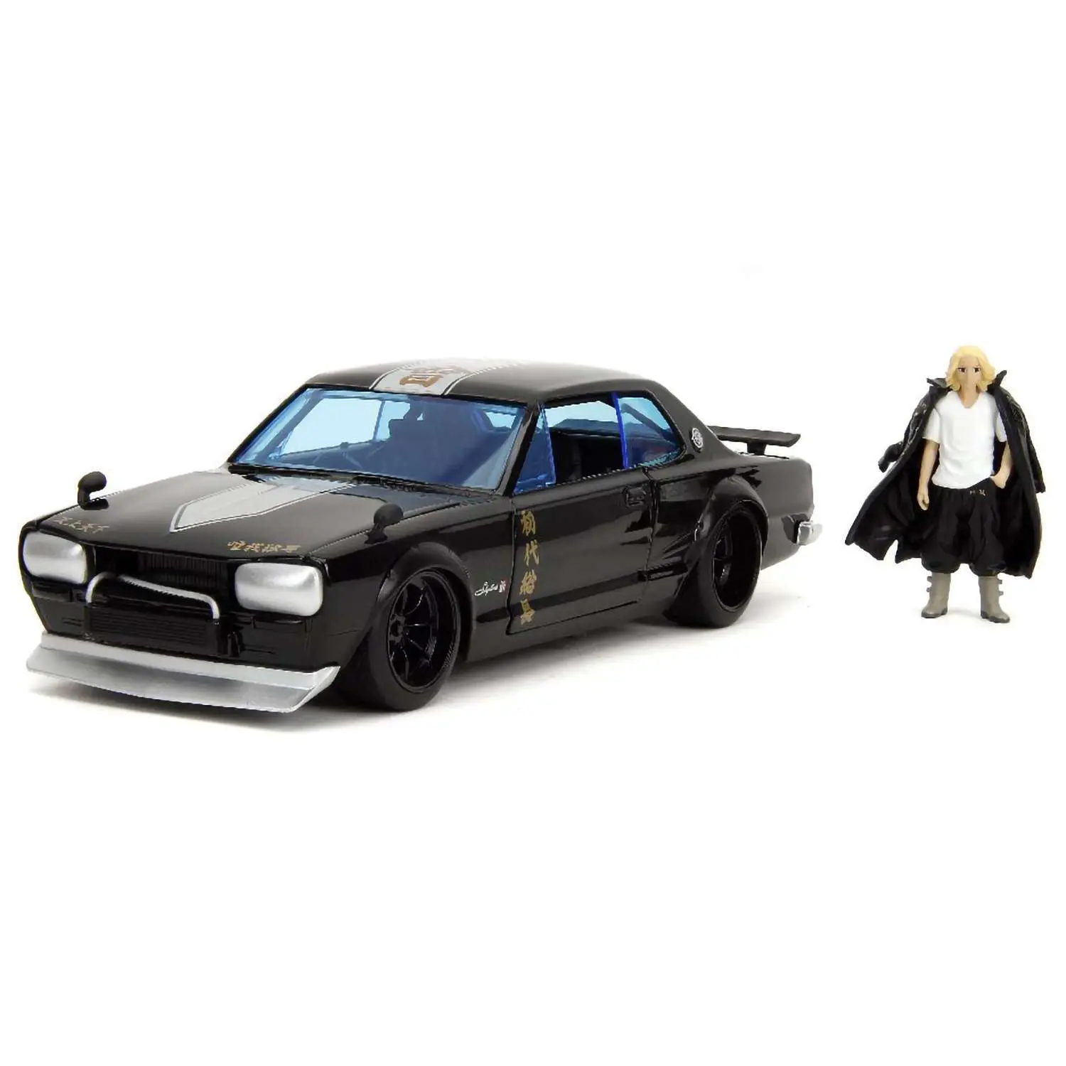 Машинка с фигуркой Hollywood Rides Tokyo Revengers 1:24 1971 Nissan Skyline GTR W/Mikey 801310346983