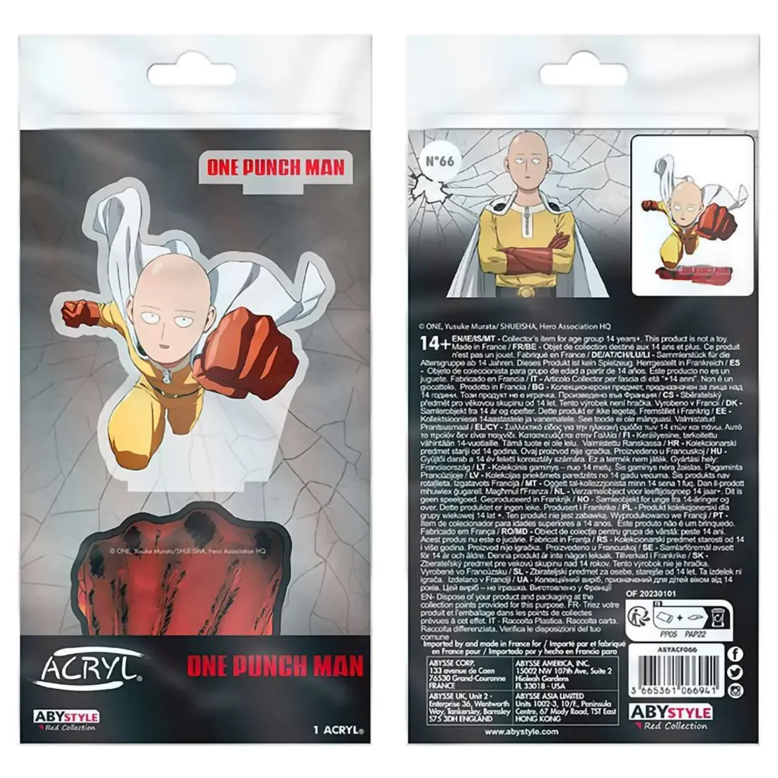 Акриловая фигурка One Punch Man Acryl Saitama X2 ABYACF066