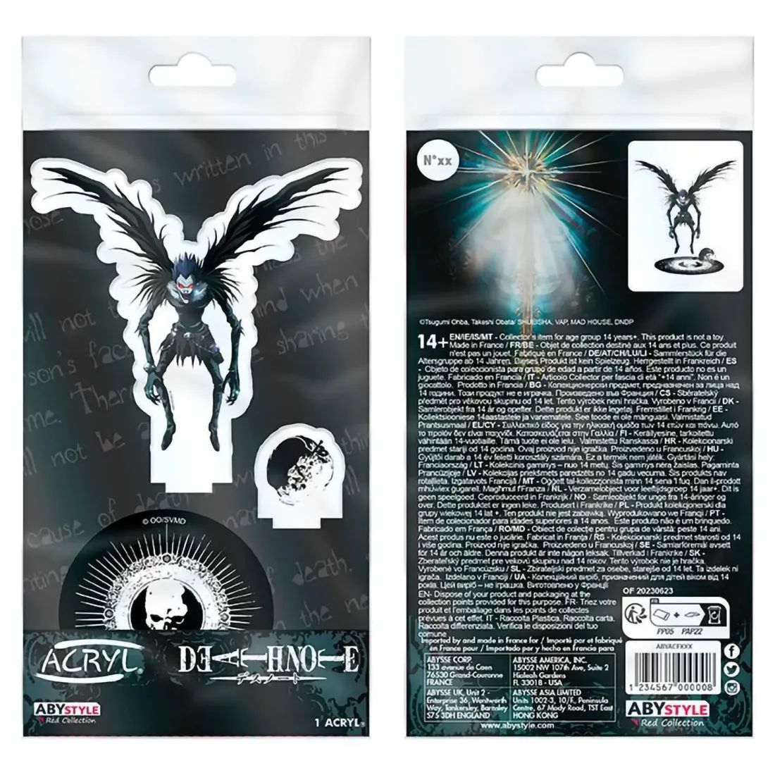 Акриловая фигурка Death Note Acryl Ryuk X2 ABYACF160