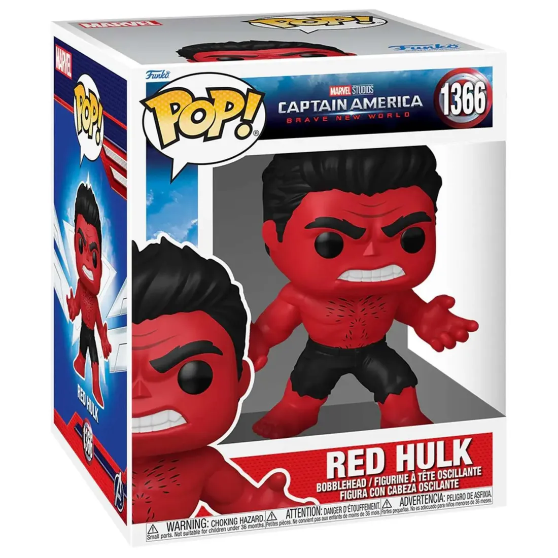 Фигурка Funko POP! Bobble Marvel Captain America BNW Red Hulk 6" (1366) 75994