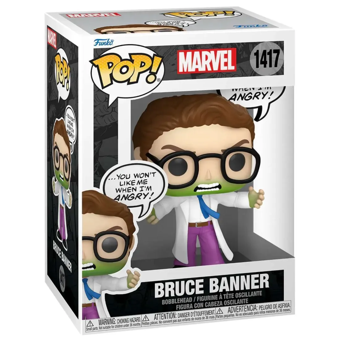Фигурка Funko POP! Bobble Marvel Comics Bruce Banner (Don\'t Make me Angry) (1417) 82766