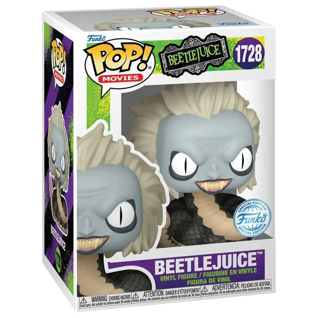 Фигурка Funko POP! Movies Beetlejuice S3 Beetlejuice (Snake) (Exc) (1728) 84491