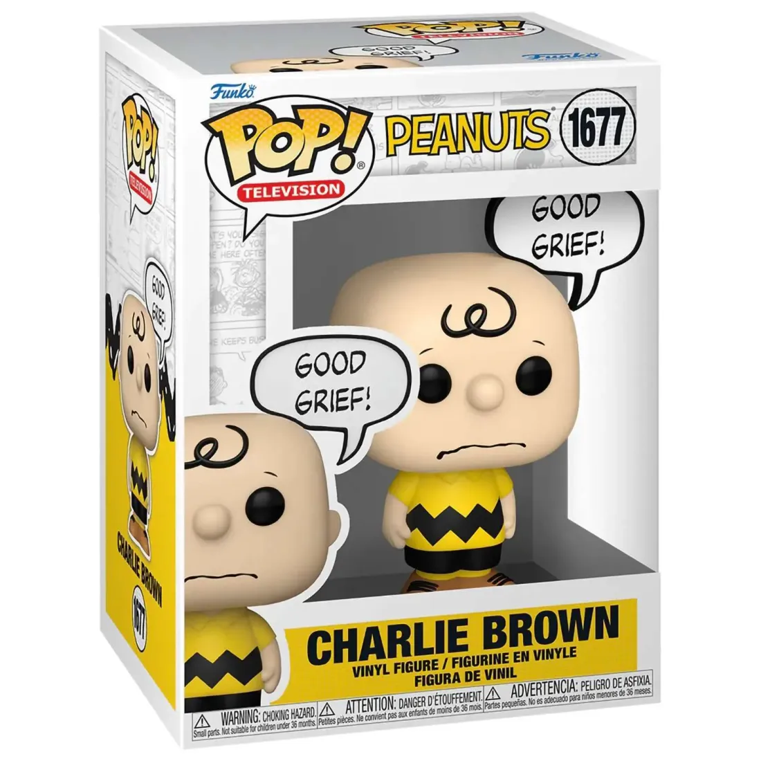 Фигурка Funko POP! TV Peanuts S7 Charlie Brown (Good Grief) (1677) 83508