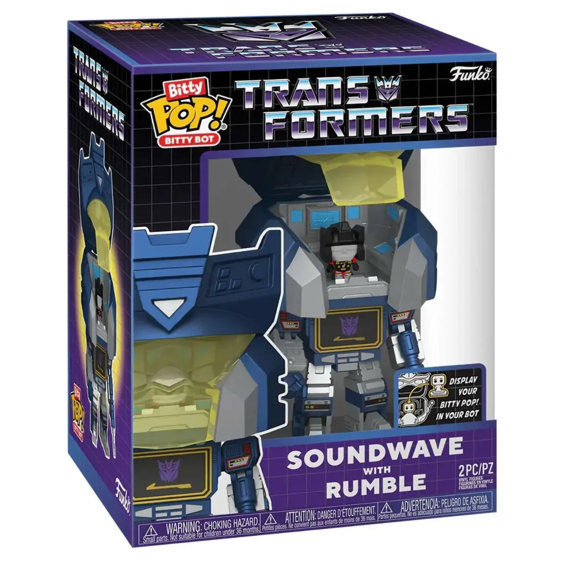 Фигурка Funko Bitty POP! Bitty Bot Transformers Soundwave with Rumble 83643