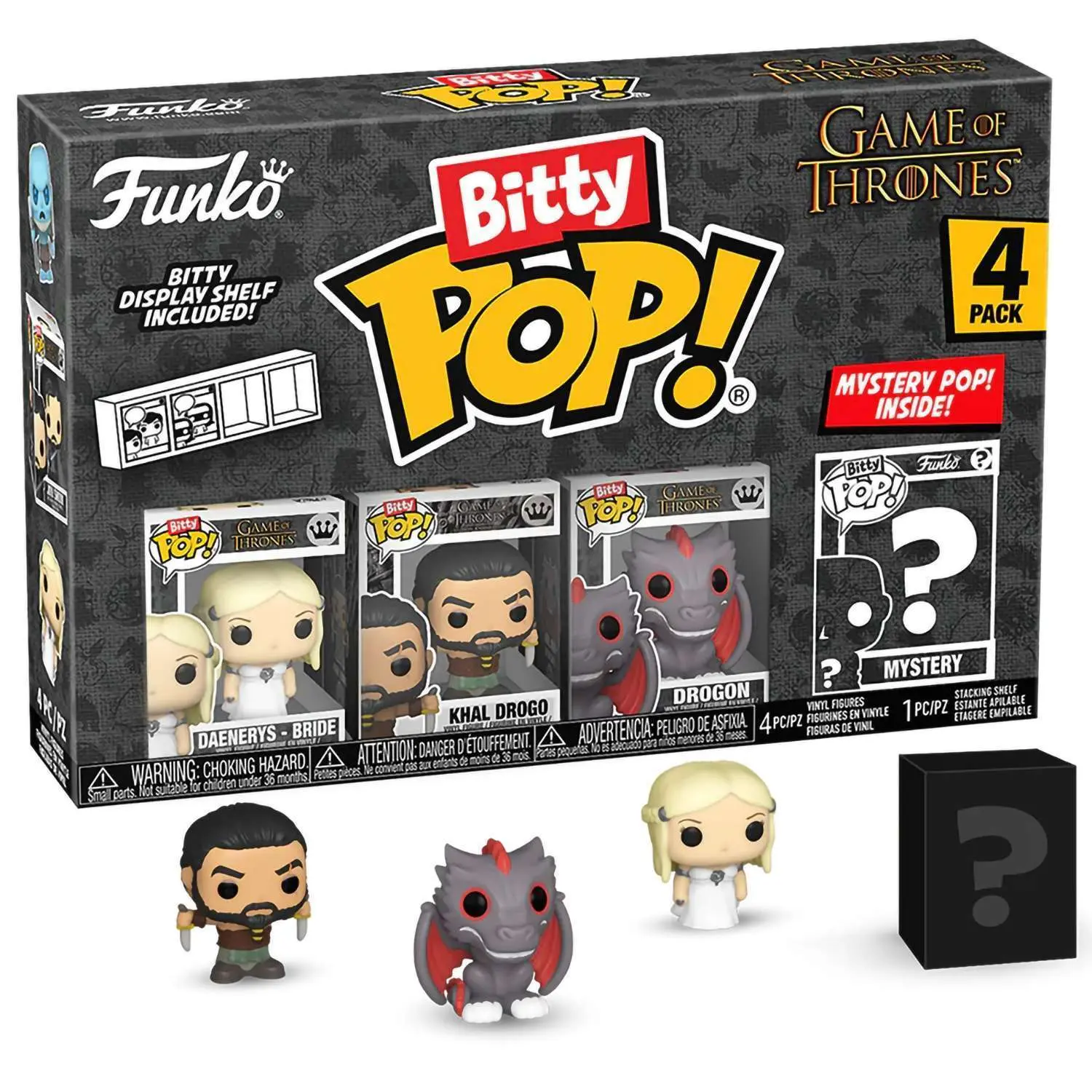 Фигурка Funko Bitty POP! Game of Thrones Daenerys+Khal Drogo+Drogon+Mystery (1 of 4) 4PK 83648