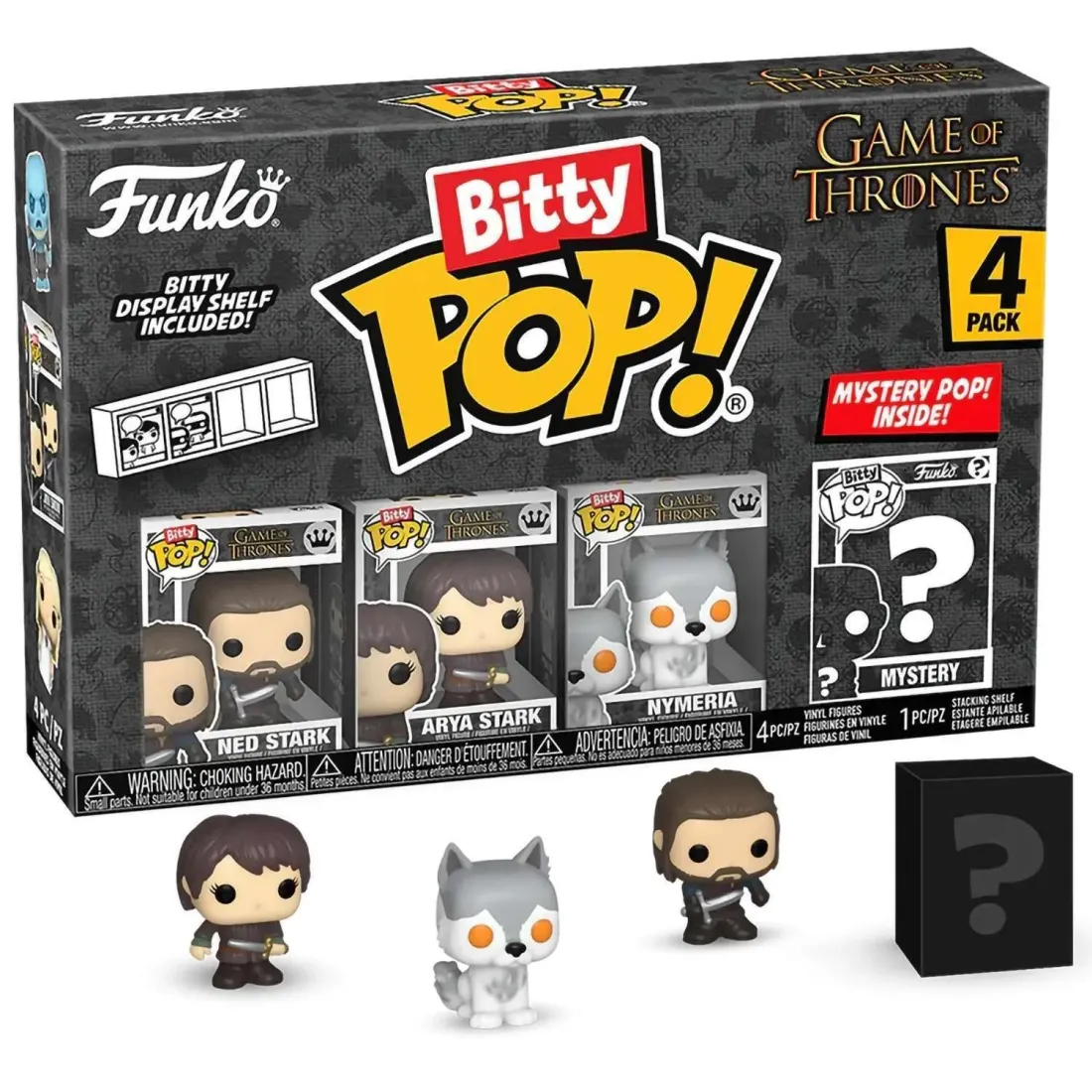 Фигурка Funko Bitty POP! Game of Thrones Ned Stark+Arya Stark+Nymeria+Mystery (1 of 4) 4PK 83649