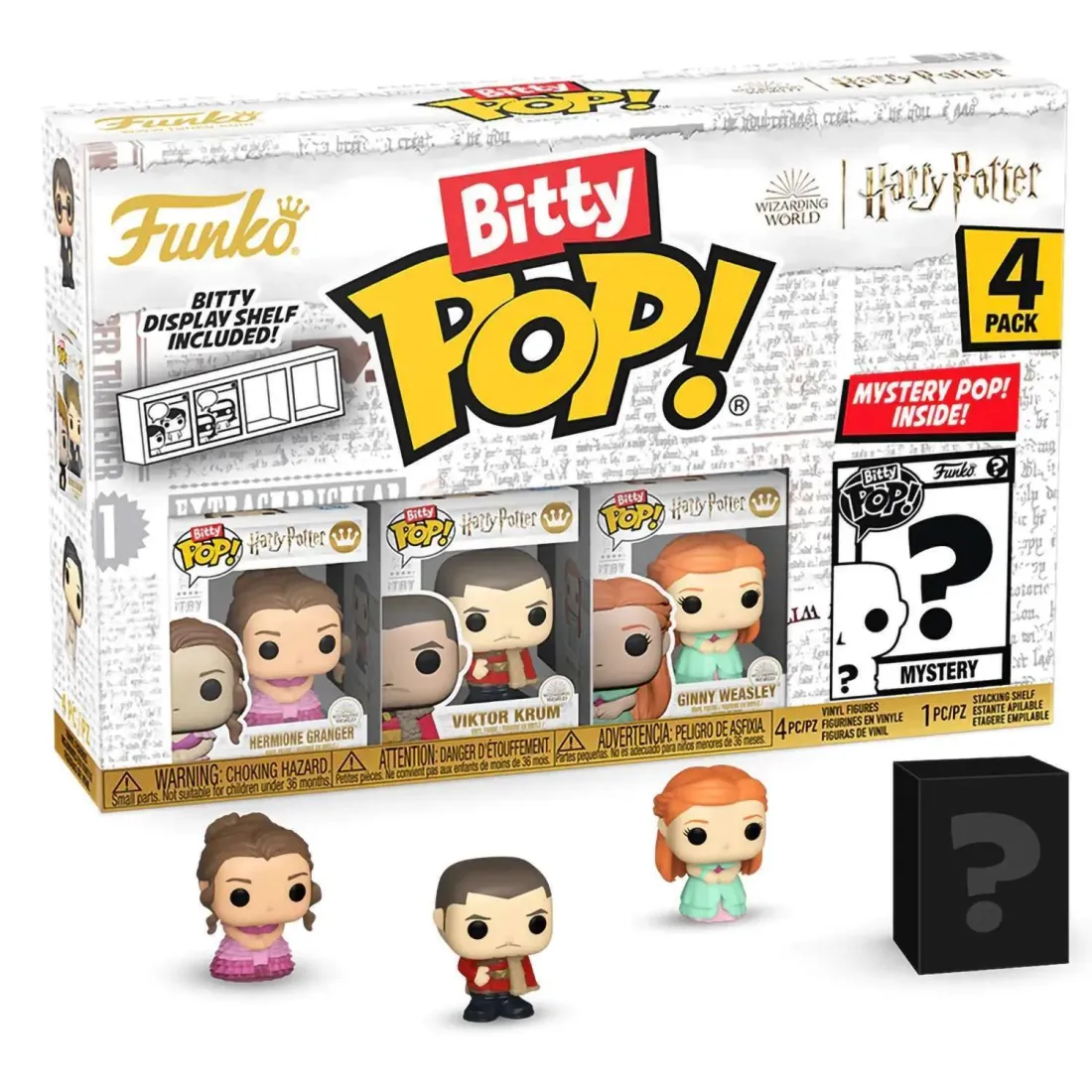 Фигурка Funko Bitty POP! Harry Potter GoF Hermione+Viktor+Ginny+Mystery (1 of 4) 4PK 83655