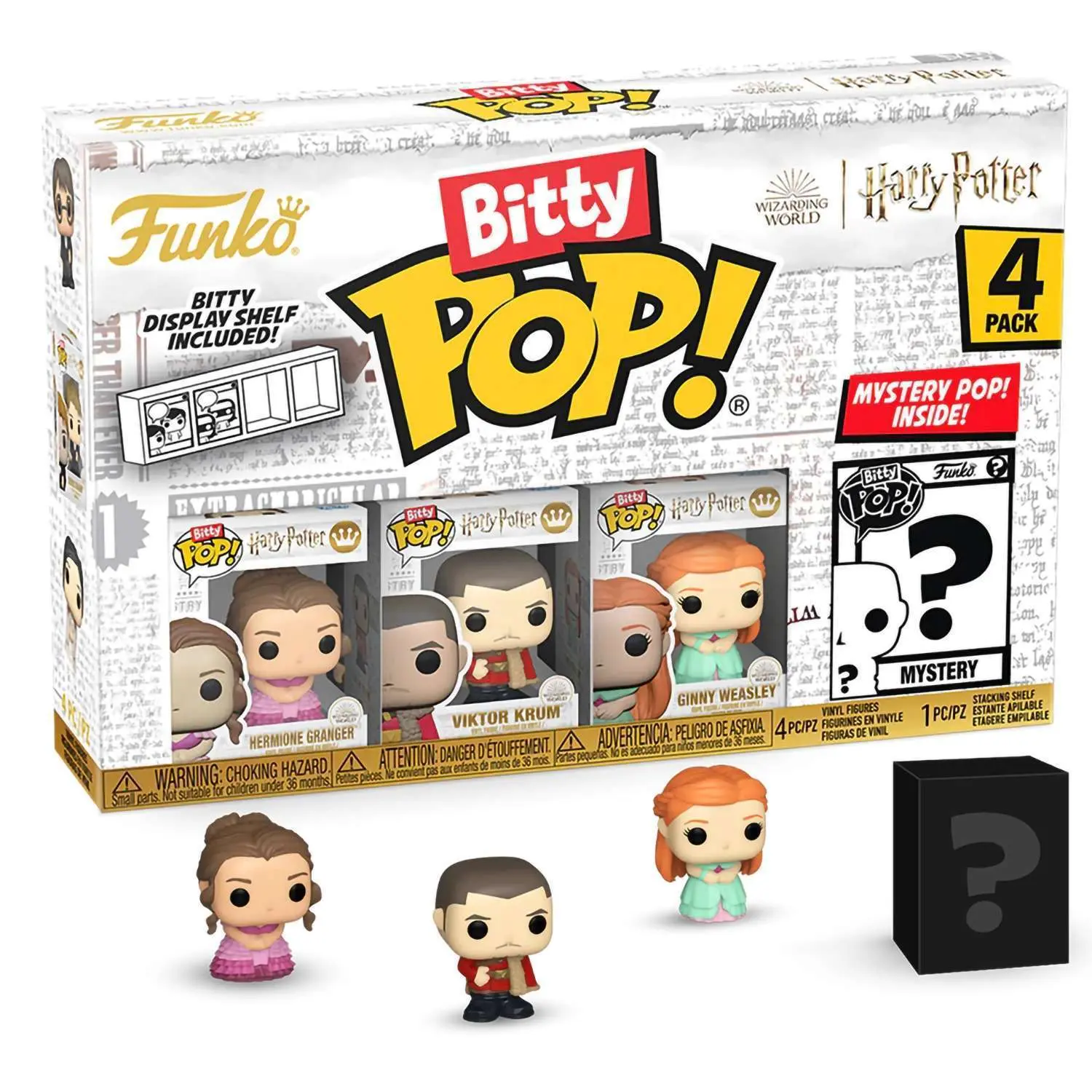 Фигурка Bitty POP! Harry Potter Hermione+Viktor+Ginny+? 4PK