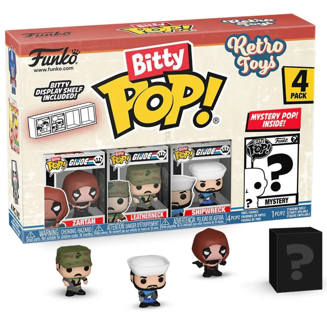 Фигурка Funko Bitty POP! Retro Toys GI Joe Zartan+Leathernec+Shipwreck+Mystery (1 of 4) 4PK 75448