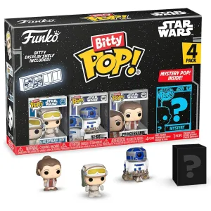 Фигурка Bitty POP! Star WarsLuke+R2-D2+Princess Leia+? 4PK