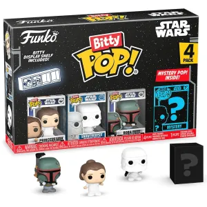 Фигурка Funko Bitty POP! Star Wars S2 Princess Leia+Snowtrooper+Boba Fett+Mystery (1 of 4) 4PK 83669