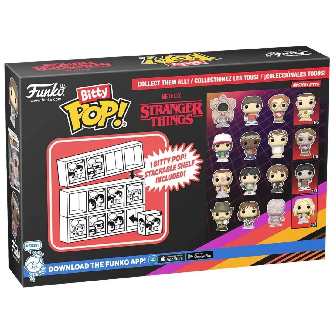 Фигурка Funko Bitty POP! Stranger Things SZN1 Dustin+Lucas+Eleven+Mystery (1 of 4) 4PK 83662