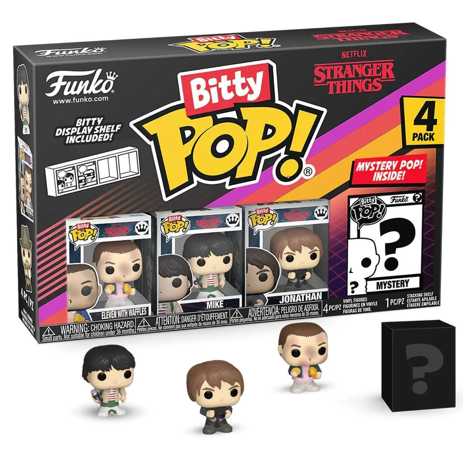 Фигурка Funko Bitty POP! Stranger Things SZN1 Eleven+Mike+Jonathan+Mystery (1 of 4) 4PK 83663