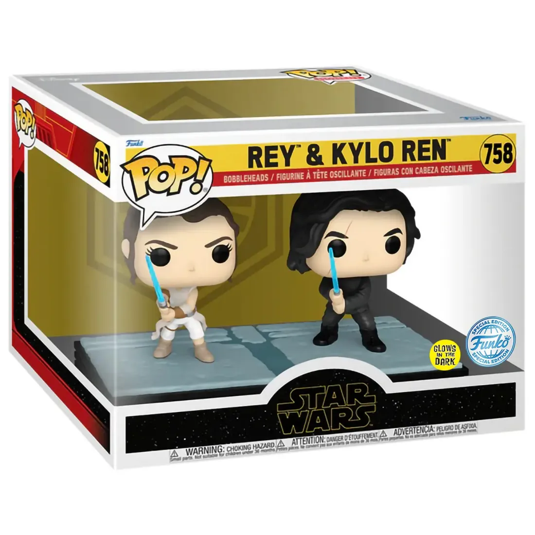 Фигурка Funko POP! Moment Bobble Star Wars Rey & Kylo Ren (GW) (Exc) (758) 85182