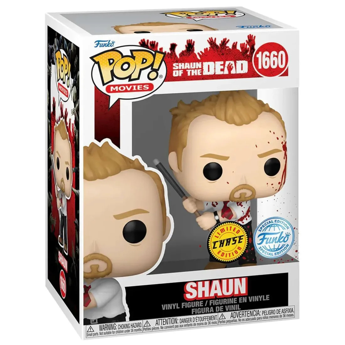 Фигурка Funko POP! Movies Shaun of the Dead Shaun w/(BD) Chase SS (1660) 84931