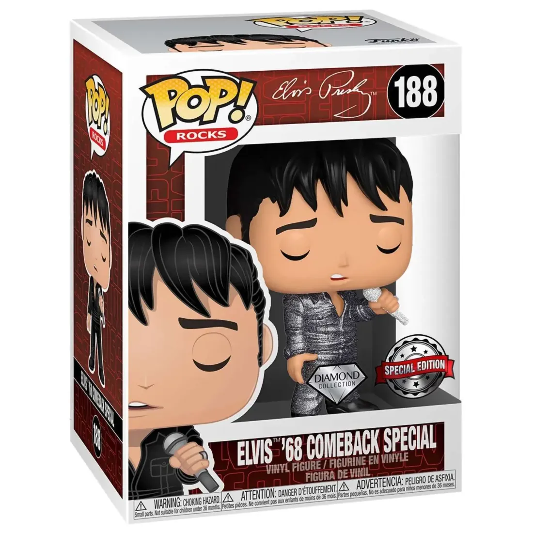 Фигурка Funko POP! Rocks Elvis Presley Elvis \'68 Comeback Special (DGLT) (Exc) (188) 36650